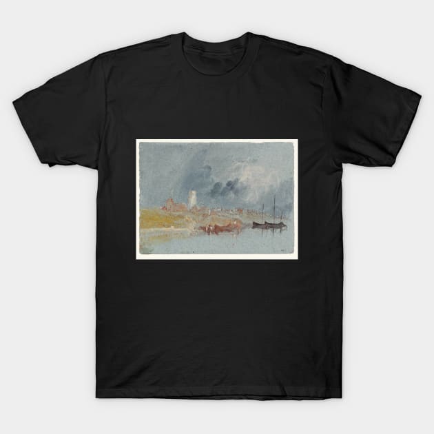 A Village with a Tower beside the Loire, Possibly Behuard, close to Angers, 1826-28 T-Shirt by Art_Attack